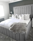 Luxury Panel Bed in Slate Grey