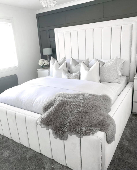 Luxury Panel Bed in White