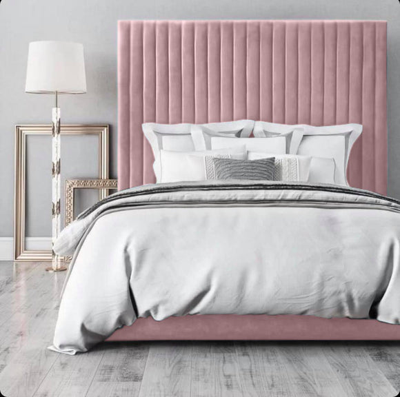 Oslo Plush Velvet Bed, Pink
