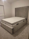 Luxury Panel Bed in Slate Grey